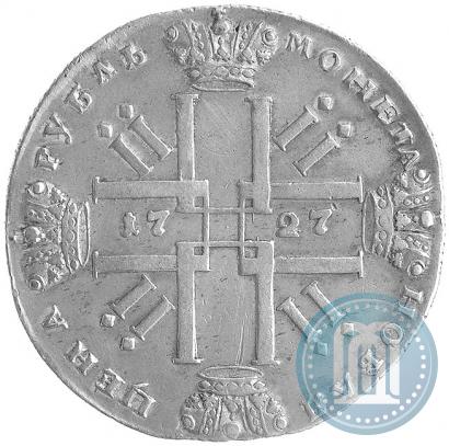 Фото 1 рубль 1727 года СПБ "Петербургский тип"