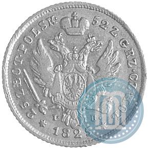 Фото 25 злотых 1825 года IB 