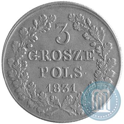 Picture 3 grosze 1831 year KG "Polish uprising"
