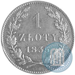 Фото 1 злотый 1835 года  "Свободный город Краков"