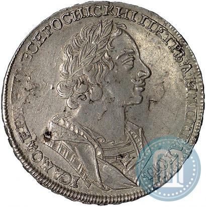 Фото 1 рубль 1724 года  "Портрет в античных доспехах"