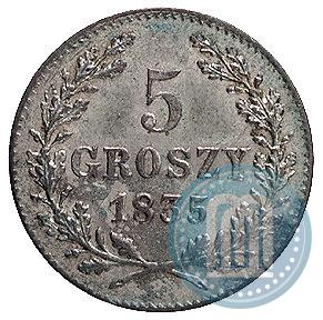 Фото 5 грошей 1835 года  "Свободный город Краков"