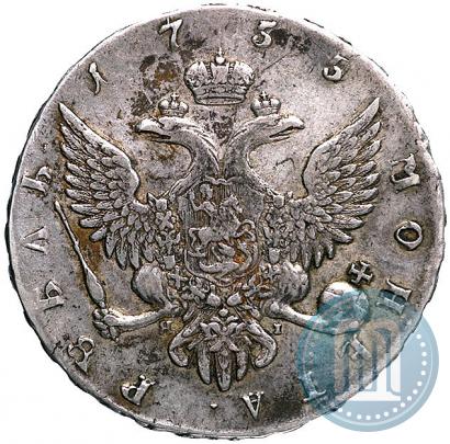 Фото 1 рубль 1755 года СПБ-ЯI 