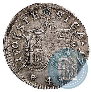 Фото 4 копейки 1757 года  "Ливонез"