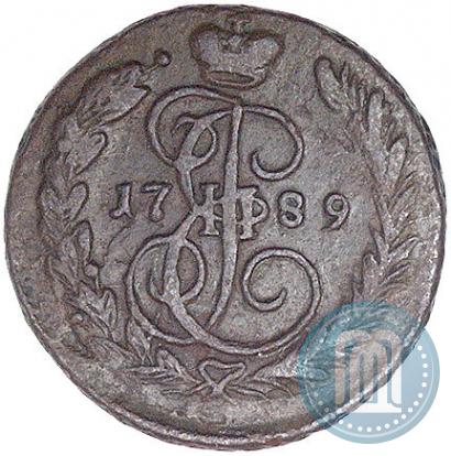 Picture 1 kopeck 1789 year ЕМ 