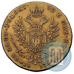 Фото 25 злотых 1817 года IB 