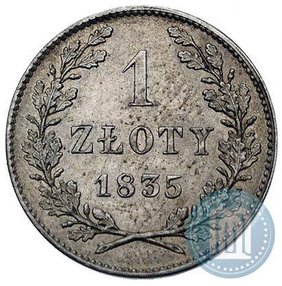 Picture 1 złoty 1835 year  "Free city of Kraków"