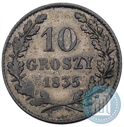 Фото 10 грошей 1835 года  "Свободный город Краков"