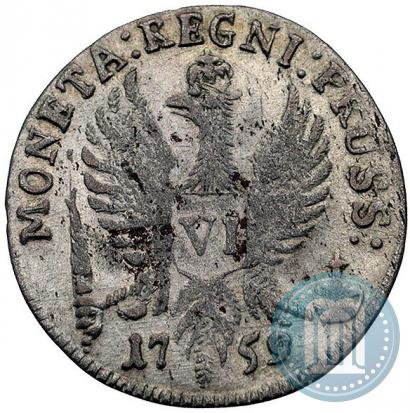 Фото 6 грошей 1759 года  