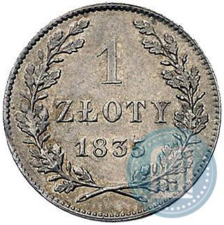 Picture 1 złoty 1835 year  "Free city of Kraków"