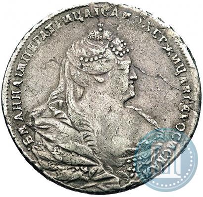 Picture 1 rouble 1739 year  "Moscow type"
