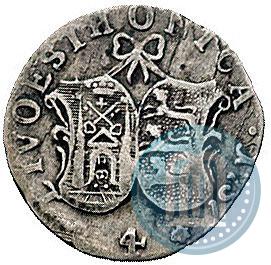 Picture 4 kopecks 1757 year  "For Livonia"