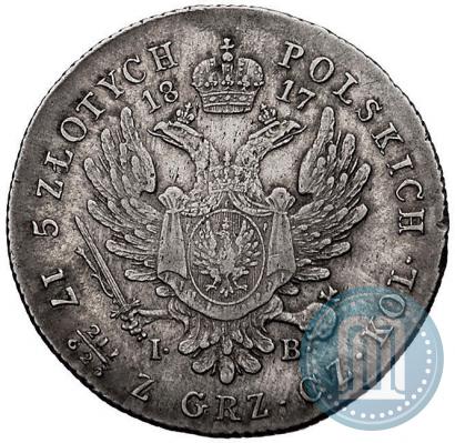 Фото 5 злотых 1817 года IB 
