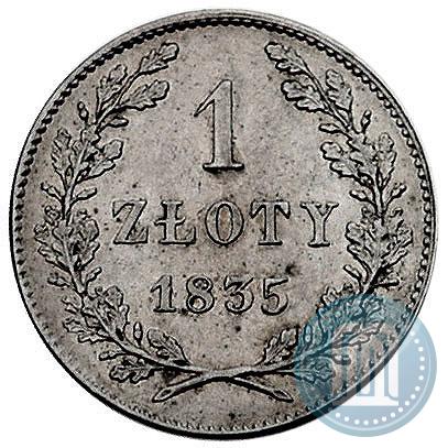 Picture 1 złoty 1835 year  "Free city of Kraków"
