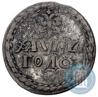 Picture Beard token coin 1705 year  "With overstrike"