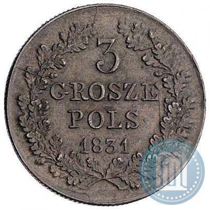 Picture 3 grosze 1831 year KG "Polish uprising"