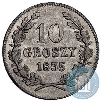 Фото 10 грошей 1835 года  "Свободный город Краков"