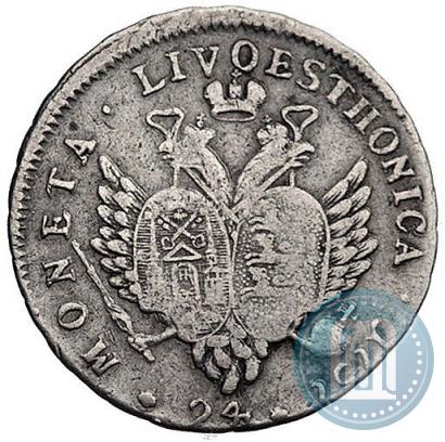Picture 24 kopecks 1757 year  "For Livonia"