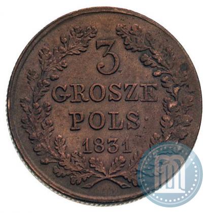 Фото 3 гроша 1831 года KG "Польское восстание"