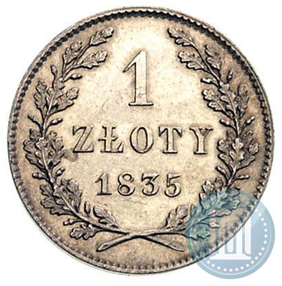 Picture 1 złoty 1835 year  "Free city of Kraków"