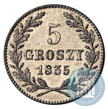 Picture 5 groszy 1835 year  "Free city of Kraków"
