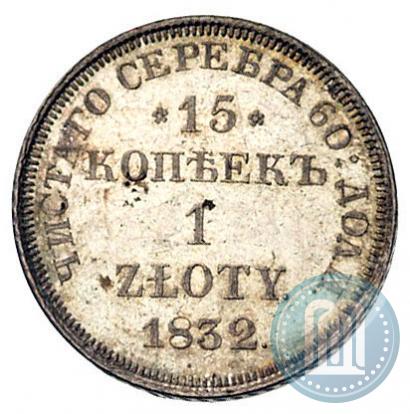 Picture 15 kopecks - 1 złoty 1832 year НГ 