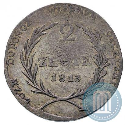 Фото 2 злотых 1813 года  