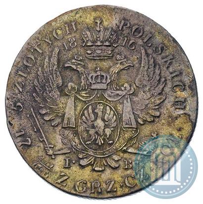 Фото 5 злотых 1816 года IB 