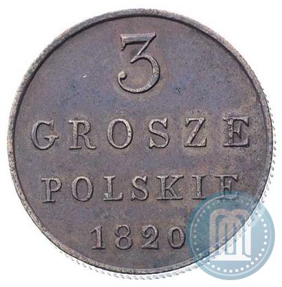 Picture 3 grosze 1820 year IB 