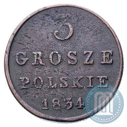 Picture 3 grosze 1834 year KG 