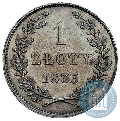 Picture 1 złoty 1835 year  "Free city of Kraków"