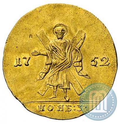 Picture 1 ducat 1752 year  "St. Andrew on the reverse"