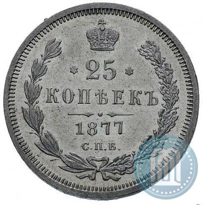 Фото 25 копеек 1877 года СПБ-НІ 
