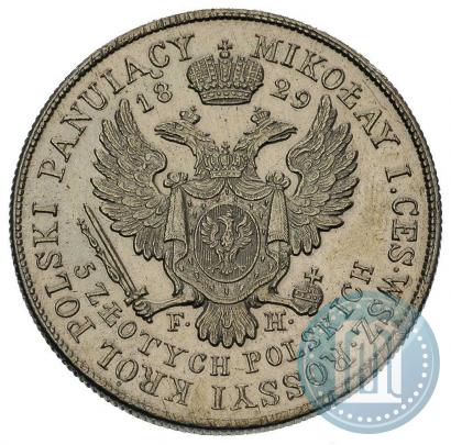 Фото 5 злотых 1829 года FH 