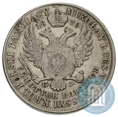 Picture 5 złotych 1830 year KG 
