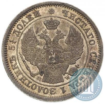 Picture 25 kopecks - 50 groszy 1850 year MW 
