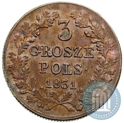 Picture 3 grosze 1831 year KG "Polish uprising"