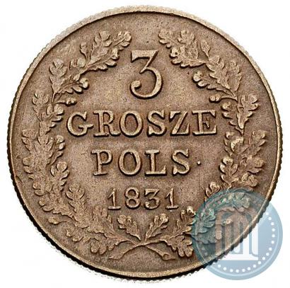 Picture 3 grosze 1831 year KG "Polish uprising"