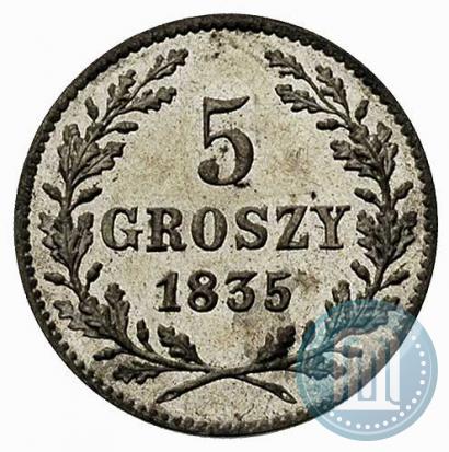 Фото 5 грошей 1835 года  "Свободный город Краков"