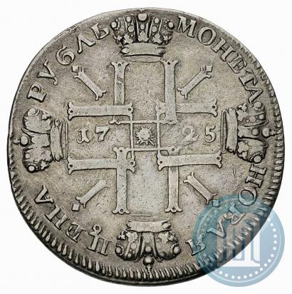Фото 1 рубль 1725 года СПБ "Солнечный в латах"