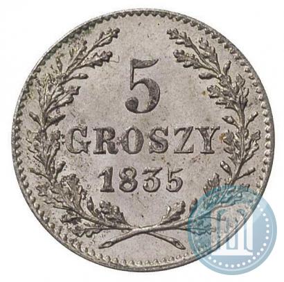 Фото 5 грошей 1835 года  "Свободный город Краков"
