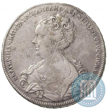 Picture 1 rouble 1725 year  "Petersburg type, portrait turned to the left"