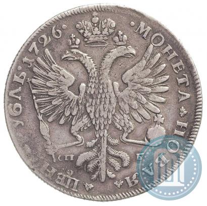 Picture 1 rouble 1726 year СПБ "Petersburg type, portrait turned to the left"