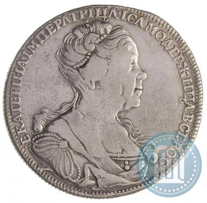Фото 1 рубль 1726 года СПБ "Петербургский тип, портрет вправо"