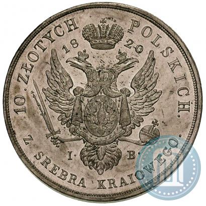 Picture 10 złotych 1820 year IB 