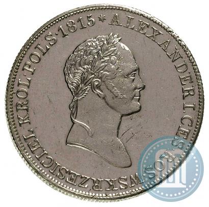 Фото 5 злотых 1830 года FH 