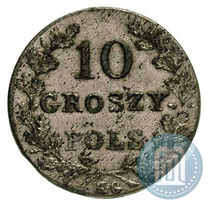 Фото 10 грошей 1831 года KG "Польское восстание"