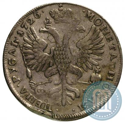 Picture 1 rouble 1726 year СПБ "Petersburg type, portrait turned to the left"