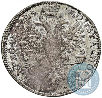 Фото 1 рубль 1725 года СПБ "Петербургский тип, портрет влево"