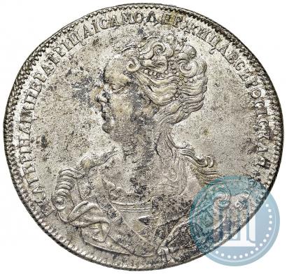 Фото 1 рубль 1725 года СПБ "Петербургский тип, портрет влево"